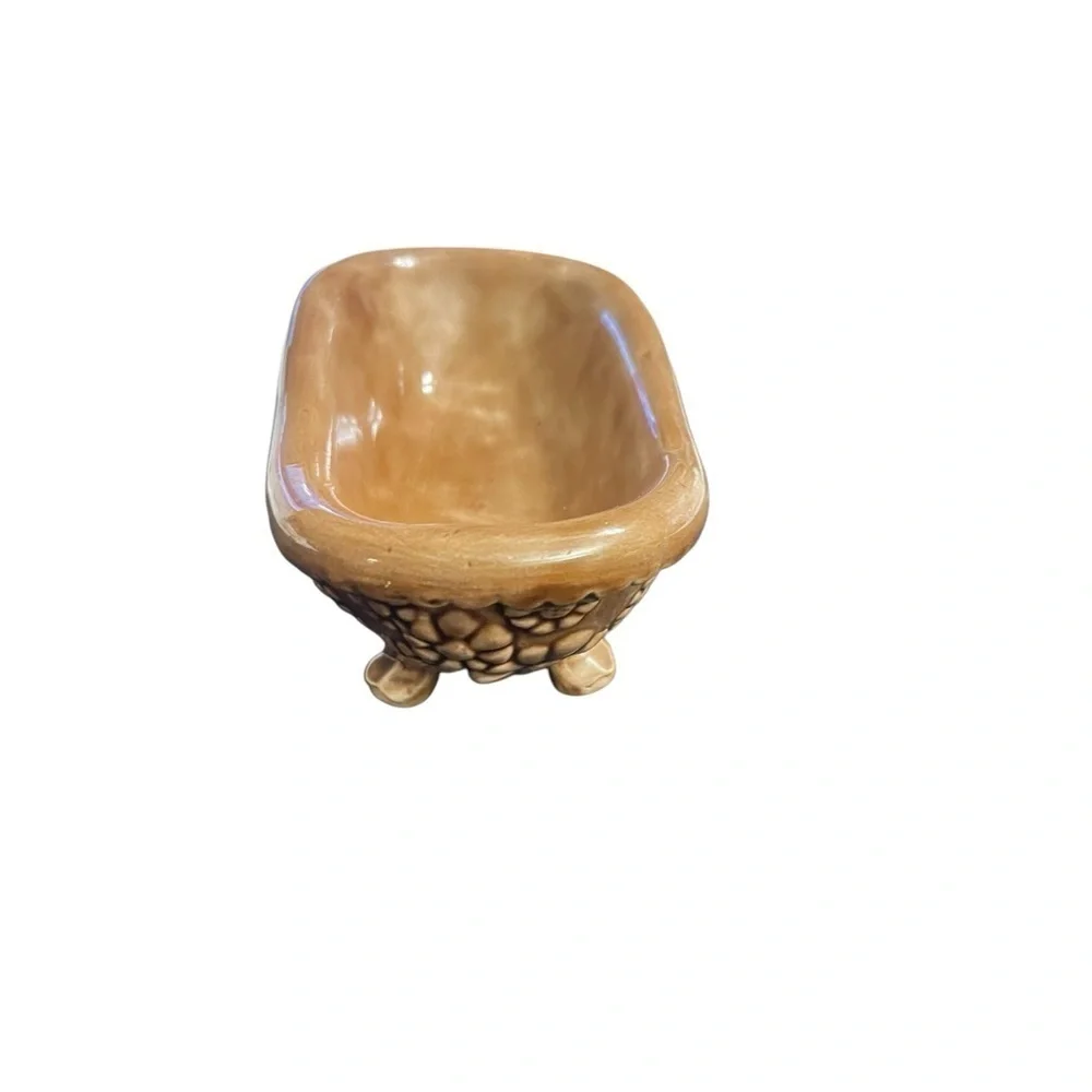 Vintage Arnel 1975 Bathtub Soap Dish Brown, Flowers Design Groovy Retro
